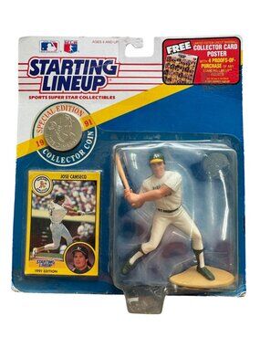 Starting Lineup 1991 Edition Jose Canseco Figure & Card Collector Coin